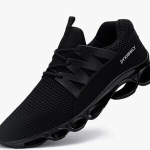 Dykhmate Steel Toe wide Sneakers for Women Safety Work Shoe - Dark Black, 9.5